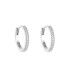 11mm Silver Zirconia Hoop Earrings 60200044