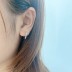 11mm Silver Zirconia Hoop Earrings 60200044