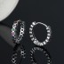 925 Sterling Silver Colorful Zirconia Vintage Hoop Earring 60200047