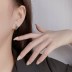 925 Sterling Silver Green Zirconia Iris Hoop Earring 60200048