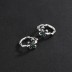 925 Sterling Silver Green Zirconia Iris Hoop Earring 60200048