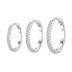 1 Pair 925 Sterling Silver Sparkle Zirconia Hoop Earring 60200049