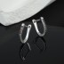 Rainbow Zirconia U Shape Hoop Earrings 60200050