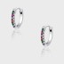 Sterling Silver Rainbow Zirconia Hoop Earrings 60200051