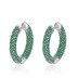 Vintage Full Zirconia C Shape Hoop Earrings 60200052