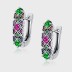 Vintage Rainbow Zirconia Clip Hoop Earrings 60200053