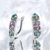 Vintage Rainbow Zirconia Clip Hoop Earrings 60200053