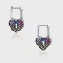 Vintage Zirconia Heart Hoop Earrings 60200059