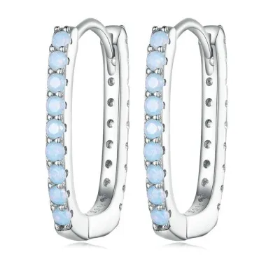 Luxury Zirconia U Shape Hoop Earrings 60200066