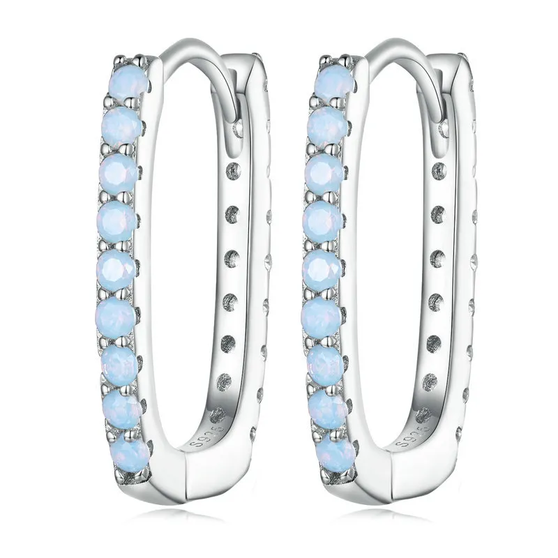 Luxury Zirconia U Shape Hoop Earrings 60200066