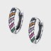 Vintage Rainbow Zirconia Hoop Earrings 60200067