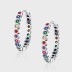 Rainbow Bubble Zirconia Hoop Earrings 60200072