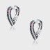 Vintage Rainbow Zirconia Heart Hoop Earrings 60200079