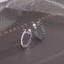 Vintage Zirconia Huggie Hoop Earrings 60200080