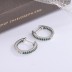 Vintage Zirconia Huggie Hoop Earrings 60200080