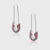 Vintage Red Zirconia Safe Pin Hoop Earrings 60200082