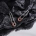 Vintage Red Zirconia Safe Pin Hoop Earrings 60200082