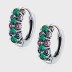 Vintage Green Zirconia Huggie Hoop Earrings 60200083