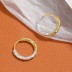 Two Tone Color Hammered Hoop Earrings 60200084