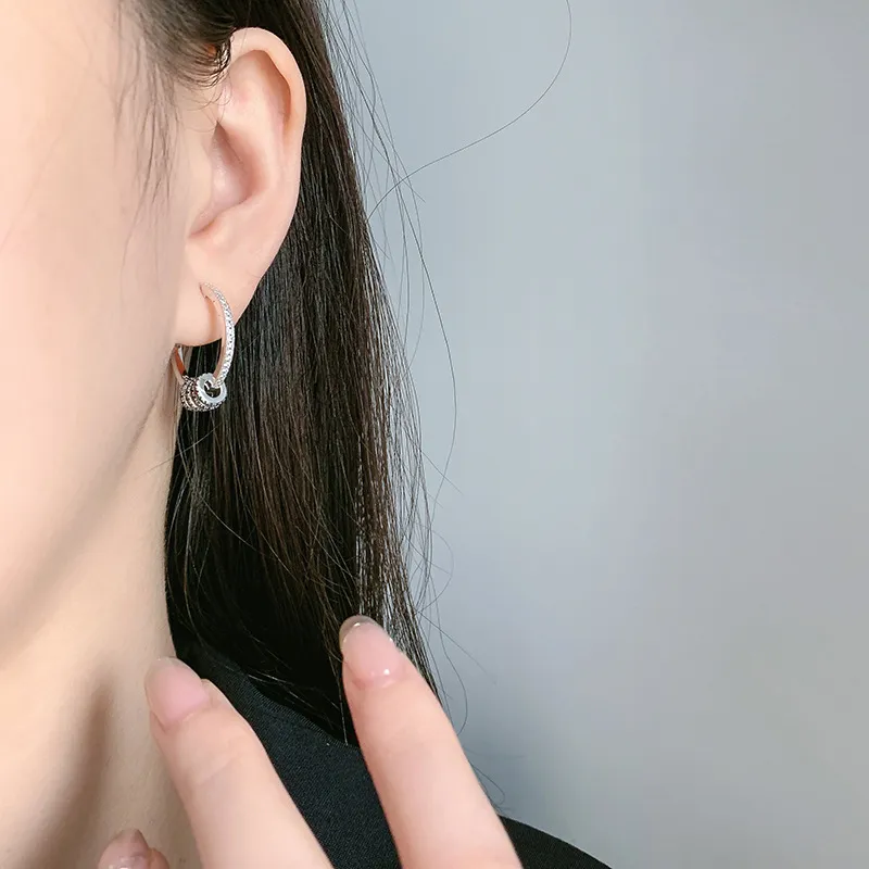 Vintage Rainbow Zirconia Toruses Hoop Earrings 60200086 - image2