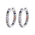 Luxury Rainbow Zirconia Huggie Hoop Earrings 60200087