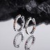 Luxury Rainbow Zirconia Huggie Hoop Earrings 60200087