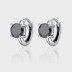 Black Zirconia Huggie Hoop Earrings 60200088