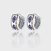 Vintage Zirconia Wide Huggie Hoop Earrings 60200089