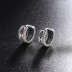 Vintage Zirconia Wide Huggie Hoop Earrings 60200089