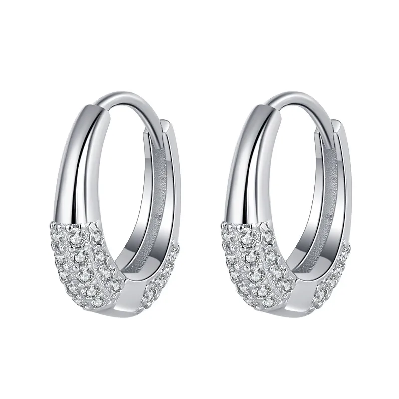 Minimalist Zirconia Huggie Hoop Earrings 60200090