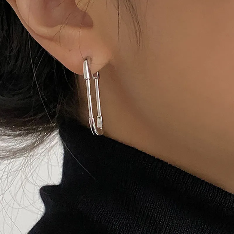 Safe Pin Huggie Hoop Earrings 60200091