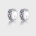 Geometric Pattern Zirconia Huggie Hoop Earrings 60200092