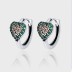 Vintage Zirconia Heart Hoop Earrings 60200093