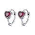 Vintage Zirconia Heart Hoop Earrings 60200095