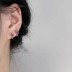 Vintage Zirconia Heart Hoop Earrings 60200095