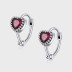 Vintage Zirconia Heart Hoop Earrings 60200095