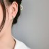 Spring Zirconia Huggie Hoop Earrings 60200096
