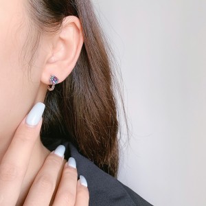 Mystic Rainbow Zirconia Huggie Hoop Earrings 60200097