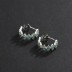 Gothic Punk Zirconia Huggie Hoop Earrings 60200098