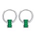 Emerald Zirconia Small Waist Hoop Earrings 60200099