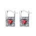 Vintage Heart Hammered Hoop Earrings 60200101