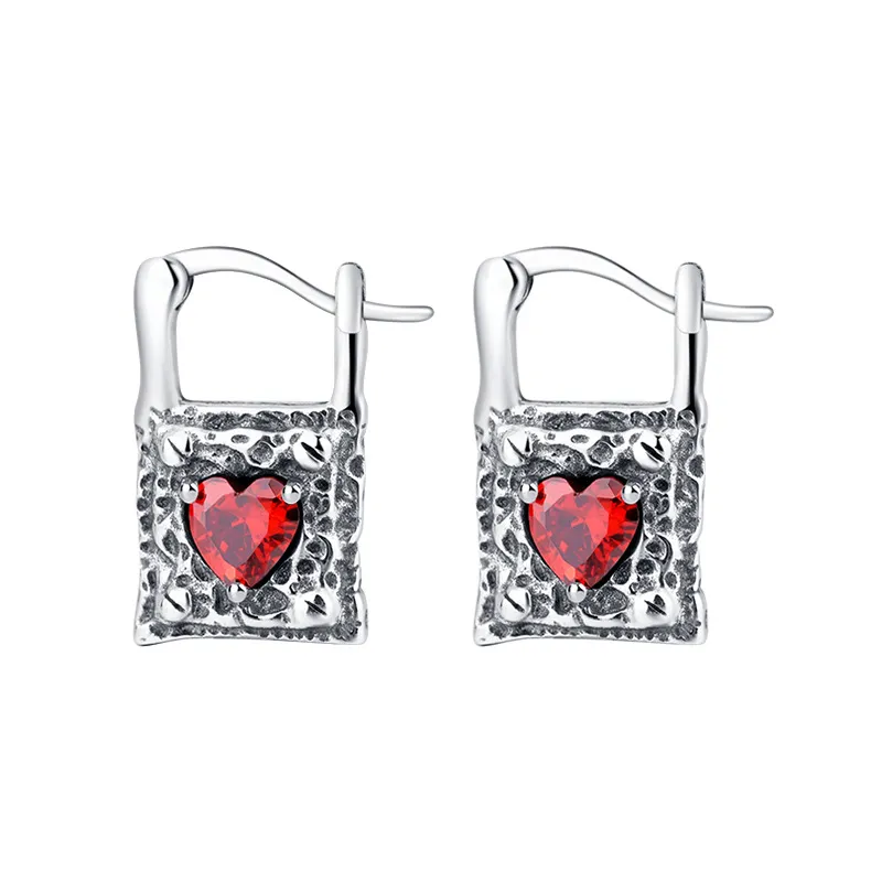 Vintage Heart Hammered Hoop Earrings 60200101
