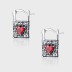 Vintage Heart Hammered Hoop Earrings 60200101