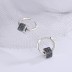 Vintage Zirconia Cube Hoop Earrings 60200102