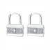 Zirconia Lock Star Hoop Earrings 60200103