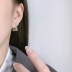 Zirconia Lock Star Hoop Earrings 60200103