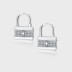 Zirconia Lock Star Hoop Earrings 60200103