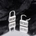 Zirconia Lock Star Hoop Earrings 60200103