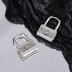 Zirconia Lock Star Hoop Earrings 60200103
