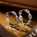 Zirconia Chain Link Hoop Earrings 60200104